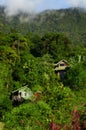 Old houses in tropical hills Royalty Free Stock Photo