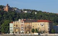 Old houses under Gellert hill Royalty Free Stock Photo