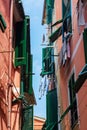 Old houses in Vernazza, Cinqueterre, Italy Royalty Free Stock Photo