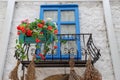 Old Houses view in historical Alacati Town. Alacati is populer tourist destination in Turkey. Royalty Free Stock Photo