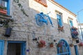 Old Houses view in historical Alacati Town. Alacati is populer tourist destination in Turkey.