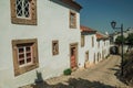 Old houses with whitewashed wall in an alley of Marvao Royalty Free Stock Photo