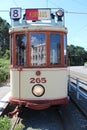 Old HTM tram build in 1920 named HAWA which is restaurated and used for museum travels in The Hague.