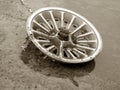An old hubcap Royalty Free Stock Photo