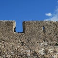 Architecture, faro, portugal, white houses, blue sky, overwinter Royalty Free Stock Photo