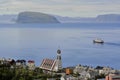 Old Hurtigruten leaving Hammerfest. Royalty Free Stock Photo