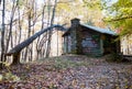 An Old Hut Abandoned in the Forest Royalty Free Stock Photo