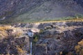 Old Hut Built On The Cliffs Of Shotover River Canyon Royalty Free Stock Photo