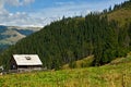 Old hut in the mountains Royalty Free Stock Photo