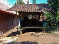 An old hut that is used by local people to gather during night patrols in villages in Indonesia.