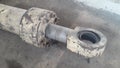 Old hydraulic cylinder take out machine Royalty Free Stock Photo