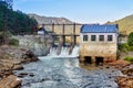 Old hydroelectric power station. Chemal, Altai Republic, Russia Royalty Free Stock Photo