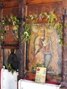 Old Icons, Greek Island Church Royalty Free Stock Photo
