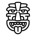 Old idol icon, outline style Royalty Free Stock Photo