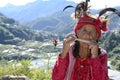 Old ifugao woman rice terraces philippines