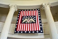Old Illinois State Capitol American flag Royalty Free Stock Photo