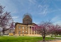 Old Illinois State Capitol in Scaffolding