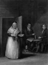 Old Illustration of Eighteenth Century Scottish Lowlands Tavern Scene Royalty Free Stock Photo