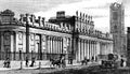 Old Illustration of Historic Bank Building of Capital City