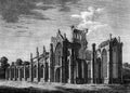 Old Illustration of Historic Scottish Abbey