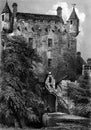 Old Illustration of Historic Scottish Castle