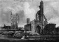 Old Illustration of Historic Scottish Cathedral Ruins