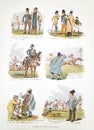 Old illustration about horse racing