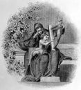 Old Illustration of Lyre of Sorrow