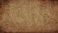 Old Map Design abstract brown paper terrain blobs and scribbles Royalty Free Stock Photo