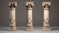 Old imaginary Corinthian style columns Royalty Free Stock Photo