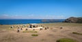 Old Inca Stone Ceremonial Table at Isla del Sol on Titicaca Lake - Bolivia