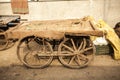 Old Indian cart. Vegetable trader arba at a market in Delhi, India Royalty Free Stock Photo