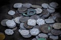 old indian coins currency collection variety of metal piece