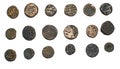 Old Indian Copper Coins of Islamic Sultanates Royalty Free Stock Photo