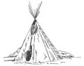 Old indian teepee Royalty Free Stock Photo