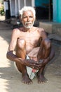 Old indian tribal man in the village Royalty Free Stock Photo