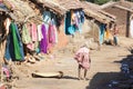 Old indian tribal woman in the village