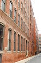 Old Industrial Brick Building Row Windows