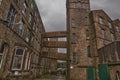 Old industrial cotton mill in West Yorkshire