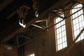 Old industrial factory hall Royalty Free Stock Photo