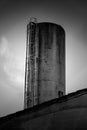 Old industrial metal silo Royalty Free Stock Photo