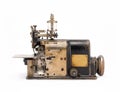 Old Industrial Overlock Sewing Machine Front View Royalty Free Stock Photo