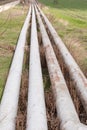 Industrial pipeline installation with gas and oil