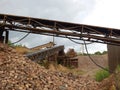 Old industrial plant for mining gravel