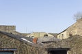 Old industrial roofline disrepair Royalty Free Stock Photo