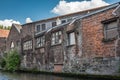 Old industrial warehouses along Lieve River, Gent, Flanders, Belgium