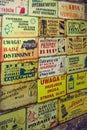 Old information boards