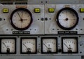 Old instrument panel inside the lighthouse signal station Royalty Free Stock Photo