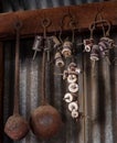 Old Insulators and Ladles Left Hanging in the Barn