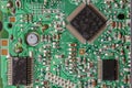 Old integrated circuit board Royalty Free Stock Photo